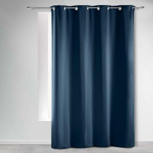 Eryi-, Rideau À Oeillets 135 X 240 Cm Occultant Uni Occult Navy 1609718 - Neuf