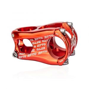 Potence De Vélo Vtt 50 Mm Haute Résistance Cnc 0 Degré Aluminium Forgé Guidon 31,8 (Rouge) - Neuf
