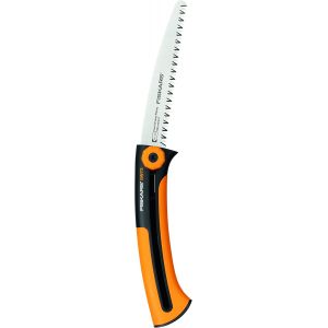 NouvelHorizonstore-Scie &agrave; &eacute;laguer pour bois vert, Lame r&eacute;tractable, Grandes dents, Coupe tirante, Longueur de lame: 16 cm, Lame en acier inoxydable, Noir/Orange, Xtract, SW73, 1000613 - Neuf