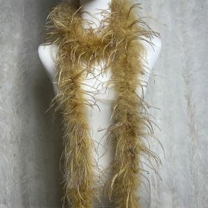 2m Qualit&eacute; Moelleux Plumes D'autruche Boas 1ply Carnaval V&ecirc;tements Couture Accessoires Robe De Mari&eacute;e Plume &Eacute;charpe Artisanat D&eacute;coratif - Neuf