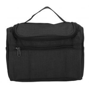Sac de rangement portable unisexe et etanche pour cosmetiques et maquillage, ideal pour les voyages, noir - Neuf