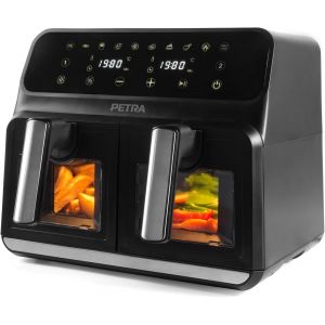 lbgwp60-Pt5196Gwvde 7.6L Friteuse À Air Double - 2 Paniers De Cuisson Antiadhésifs 4,3L, 10 Préréglages Avec Synchronisation Et Correspondance, Fenêtres De Visualisation En Verre Transparent, 1700W - Neuf