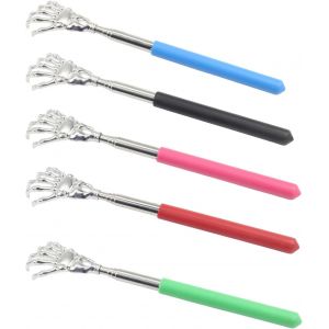 Kal-Pcs Gratte-Dos Acier Inoxydable Grattoir Dos Gratte Dos Télescopique De 21cm À 57cm Avec Grip En Caoutchouc Doux Pour Massage De La Tête Et Du Dos (5 Couleurs) - Neuf
