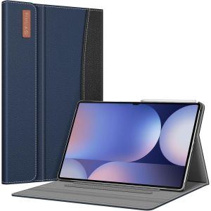 Coque Pour Samsung Galaxy Tab S10 Ultra 14.6 Puces/Tab S9 Ultra/Tab S8 Ultra (2024/2023/2022),Housse Multipositions Etui Avec Poche De Document Fermeture Magnétique,Bleu Marin - Neuf
