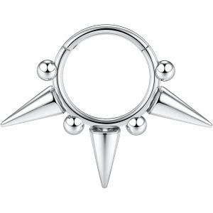 Kal-Boucles D'oreilles 16 G En Acier Inoxydable Pour Septum, Daith, Rook, Tragus, Hélix, Cartilage, Lobe Septum, Bijoux Serpent, Pyramide, Flèche, Étoile, Anneau Segmenté À Charnière - Neuf