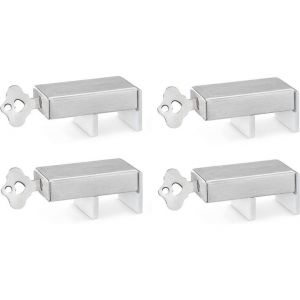 Verrous de fenêtre coulissants réglables - Lot de 4 butées de sécurité pour fenêtres et portes, sans danger pour les enfants et les animaux, installation facile, aluminium durable - Neuf