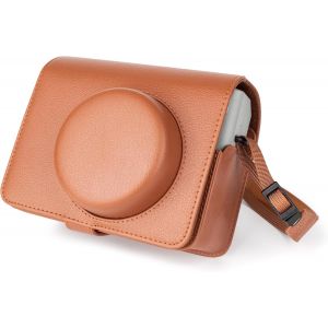 pour Fuji Instax Wide 400 Housse en Cuir PU Compatible avec Appareil Photo pour Instax Wide 400,&eacute;tui de Protection pour Appareil Photo instantan&eacute; Wide 400 avec Bandouli&egrave;re-Marron - Neuf