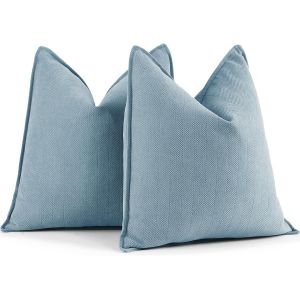 Cauc-Housse De Coussin Beige 50x50, Lot De 2 Housse Coussin En Chenille Coussin Canape Pour Canap&eacute; Au Design &Eacute;l&eacute;gant, Coussins D&eacute;coratifs Doux Et Luxueux Pour Canap&eacute;, Lit Et D&eacute;coration De La Maison - Neuf