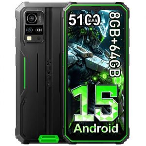 Blackview BV4800 SE Smartphone Incassable Android 15 6.56",5100mAh,12Go+64Go/2To,16MP+8MP, Dual SIM NFC Face ID - Vert - Neuf