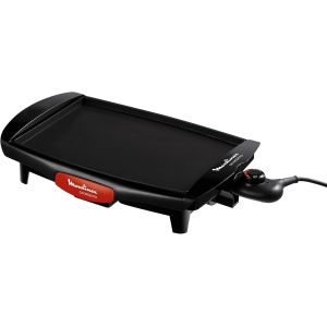 NouvelHorizonstore-Plancha Accessimo, Barbecue &eacute;lectrique d&iquest;int&eacute;rieur, 1800 W, Rev&ecirc;tement antiadh&eacute;sif, Format compact, Bac de r&eacute;cup&eacute;ration des jus, Thermostat r&eacute;glable CB560811, Noir, Rouge - Neuf
