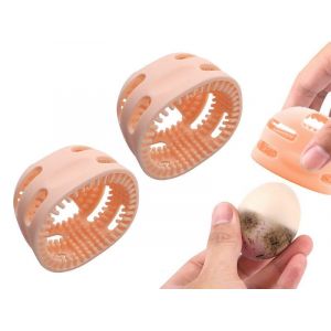 Brosse &agrave; ?ufs en silicone &iquest; Lot de 2 (rose) - Neuf