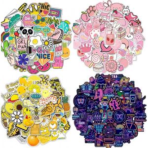 Autocollant 200pcs, Gommettes, Stikers, Otocolant, Stickers, Stickers Aesthetic, Stickers Skate, Autocollant Girly, Autocollant Ordinateur Portable - Neuf