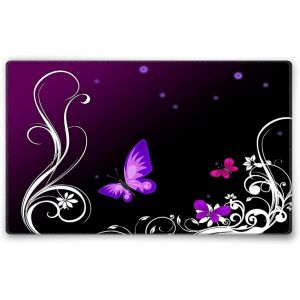 DDA-Tapis de Souris S 24 x 20 cm, Petit Mouse Pad, Motif Papillon Violet, Tapis de Souris en Tissu, antid??rapant, Silencieux, Le Jeu vid??o, Bureau, Home Office, Lavable, Enroulable, Cousu - Neuf