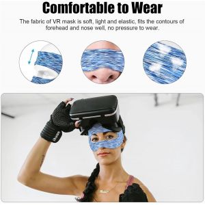 Masque Vr Pour Les Yeux Pour Oculus Quest 2,Bandeaux Anti-Transpiration Pour Visage Vr,Vr Face Cover Avec Sangle &Eacute;lastique,Masques Respirants Et Lavables Pour Oculus Go Htc Vive Ps Vr (A)[Z691] - Neuf