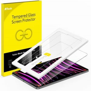 Une Touche Verre Tremp&eacute; Pour Ipad Pro 12.9 Pouces (Mod&egrave;le 2022/2021/2020/2018, 6&Egrave;me/5&Egrave;me/4&Egrave;me/3&Egrave;me G&eacute;n&eacute;ration), Film En Protection &Eacute;cran Avec Outil D'Alignement Offert, Hd Clair - Neuf