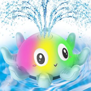 Tdrfl-Jouets De Bain Bébé,Jouets De Bain Pieuvre,Jouets De Bain Lumineux Pour Bébé,Jouets De Douche À Induction Automatique,Piscine Jouets Jeux Enfant 1 2 3 4 Ans - Neuf