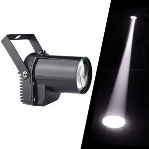 3w Blanc Projecteur pour Boule à Facettes, wecan Lumière avec Moteur pour Boule à Facette, Éclairage de Scène poue Spectacle de Lumière, Spot Led Directionnel Faisceau Pinspot Lumière de Poursuite - Neuf