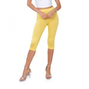 Legging Femme - Sullivan - Legging Court - Jaune - Strass - Dentelle - Neuf