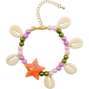 Bracelet De Cheville Coquillage Pour Femme, Bijou Coquillage, Bracelet Coquillage Naturel Pour Bébé, Réglable - Neuf