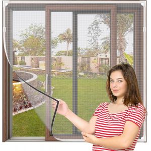 DIY Moustiquaire magnétique réglable pour fenêtre de 120 x 140 cm Convient à toutes les tailles de petite taille Moustiquaire extensible en maille de fibre de verre pour fenêtres de maison - Neuf