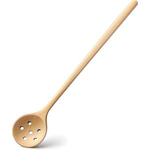 Eryi-Cuillères À Confiture Longues À Fente, Cuillères À Olive, 1 Pièce De Style Japonais De 27.7 Cm, 100 % Bois Naturel, Mélange, Ustensiles De Cuisine - Neuf
