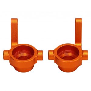 2pcs coupe de direction rc alliage d'aluminium r&eacute;duisant les vibrations Blocs de direction RC pour ZD Racing DBX 10 RC V&eacute;hicule tout-terrain orange - Neuf