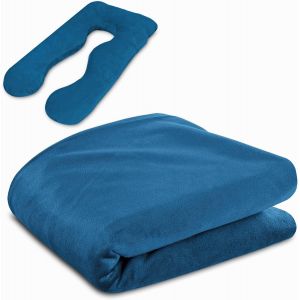 Housse De Coussin De Grossesse 135cm ¿ Oreiller De Maternité Et Corps Parfait Pour Dormir Sur Le Côté Et Soulager Le Dos Coussins Idéal Pour Femme Enceinte En Forme De U - Neuf
