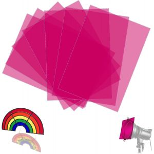 7 Pack Heat Resistant Film for Magenta Lamps,29.7 x 21 cm,Colour Filter,A4 Colour Filter,Transparent Colour Correction for Photo Lamp,Headlight,Graphics, - Neuf