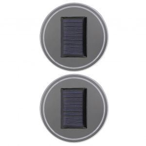 Lot De 2 Dessous De Verre Solaires &Agrave; Induction Pour Voiture,Lumi&egrave;re D'ambiance Int&eacute;rieure &Agrave; Led,Support De Tasse - Neuf