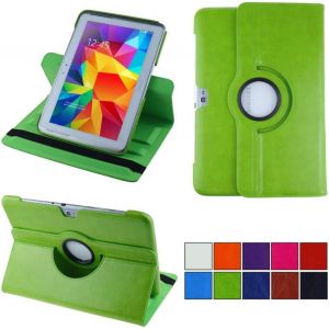 2.0 Etui Pour Samsung Galaxy Note 10.1 Gt-N8000 Gt-N8010 Gt-N8020 Coque De Protection Rotation 360&deg; Smart Housse Cover Case Stand - Vert - Neuf