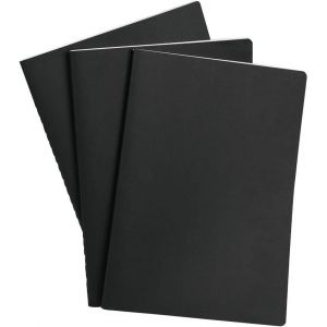 3pcs Carnets De Croquis A4,Bloc-Notes Classique,Cahier Vierge Carnet À Dessin Avec Couverture,Bloc-Notes Agrafé,Blocs De Dessin Vierges Avec Bloc-Notes À Couverture Souple Noire Pour Écrire,Dessiner - Neuf