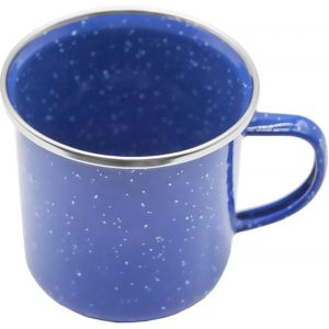1 Tasse En Émail, Gobelet De Camping, Incassable, Bleu Classique À Pois, 300 Ml - Neuf
