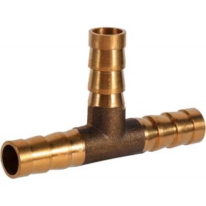 CHECARZHN--NO1-Raccord De Tuyau À 3 Voies, Pièce En T En Laiton Connecteur De Raccord De Tuyau De Carburant À 3 Voies Pour Tuyau De Gaz D'Huile À Air Comprimé(8Mm) - Neuf
