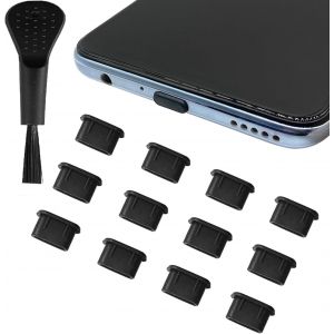 Thef-Bouchons Anti-Poussière Usb C, Lot De 12 Caches Anti-Poussière, Usb C En Silicone Pour Prise Adhésive Usb Type-C, Compatible Avec Phone S23, S22, S21, S20, Tous Les Appareils De Type C - Neuf