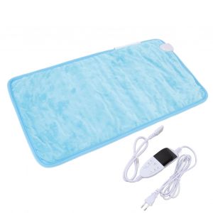 Hjlian Coussin Chauffant Electrique Pour Soulager La Douleur, 6 Reglages De Vitesse, Doux, Pour Les Epaules, Le Cou, Les Genoux, Pour La Maison Et Le Bureau, Prise Ue 220 V, Bleu - Neuf