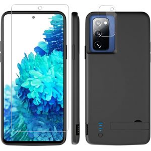 JGD-Coque de Batterie pour Samsung Galaxy S20 FE, 5000mAh Chargeur de Batterie &eacute;tendu, Batterie Externe Galaxy S20FE 5g, Coque de Chargement 6,2"" avec Protecteur d'&eacute;cran et Protecteur d'appareil Phot - Neuf