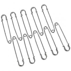 10 Pcs 4 Pouces Grande &Eacute;pingle &Agrave; Nourrice En M&eacute;tal--Assez Grand Et Solide Pour Contenir Des Tissus Lourds Et Des Mat&eacute;riaux - Neuf