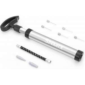 Acdsgd-Pompe &Agrave; Ballon Avec Aiguille, Buse Et Tuyau D'extension Pour Ballon De Basket-Ball, Football, Rugby - Tube En Alliage D'aluminium Durable, Design Ergonomique, Gonfleur D'air Rapide - Neuf