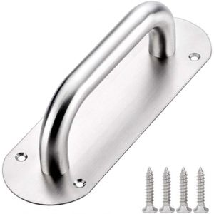 Poignée de porte de grange coulissante en acier inoxydable 65 x 200 mm D - Neuf