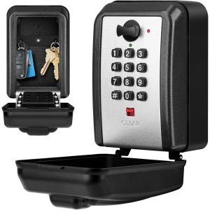 JEXNOVASHOP-Boite a Clefs Securisee Exterieur Grande Boite &agrave; Cl&eacute; Murale Etanche Boite &agrave; Clef a Code 12 Chiffres R&eacute;sistant aux Intemp&eacute;ries Cofre Fort a Cle Robuste pour Maison Usine Garage Bureau (Gri - Neuf
