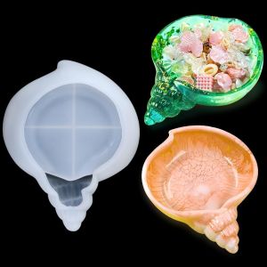 Moule En Silicone Conque Bocaux De Stockage 3d Coquillage Moule R&eacute;sine &Eacute;poxy Pour Diy Bijoux Bo&icirc;te De Rangement,Plateau D&eacute;coration Bricolage - Neuf