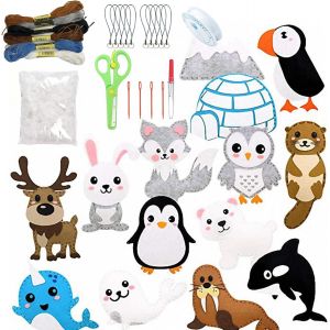KALANKA-Kit de Bricolage en Feutre - 14 Styles D'artisanat Animal Avec Outils pour Débutants, Filles et Garçons - Neuf