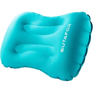 ERYI-Oreiller De Camping Gonflable Coussin De Voyage Ultraléger 73G Pour Randonnee, Extérieur Coussin De Plage En Tpu Doux Et Confortables, Bleu Paon - Neuf