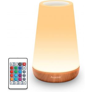 Lampe De Chevet, Veilleuse D'allaitement Nuit, Veilleuse B&eacute;b&eacute; Tactile Avec 13 Couleurs Rgb, 2500mah Rechargeable Usb, Lampe De Chevet Sans Fil T&eacute;l&eacute;commande Pour Chambre Eanfant Salon Camping - Neuf