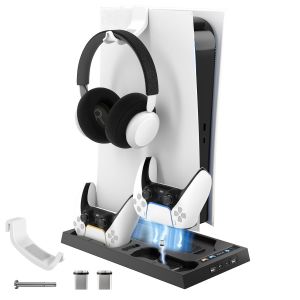Convient Pour Le Ventilateur De Base De Refroidissement De La Console Ps5, Le Radiateur De La Console Ps5, La Poignée Du Chargeur, Le Crochet Pour Casque, Les Accessoires De Jeu Ps5 | Accessoires D - Neuf