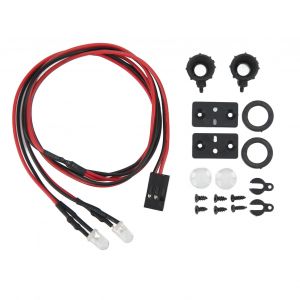 Projecteurs Led Rc Haute Simulation, LumièRe Blanche, Phare De Voiture Rc Avec 2 Bases En Plastique Pour Voiture Ronde Rc 1/10 1/12 1/18 1/24 - Neuf