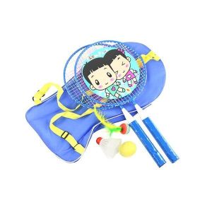 Ensemble De Raquettes De Badminton Portables Pour Enfants - Alliage De Fer Durable, Comprend Des Raquettes, Un Volant, Des Balles Et Un Sac De Rangement Pour S'amuser En Plein Air ! - Neuf