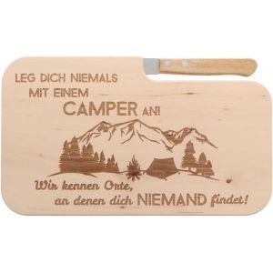 Snack Board Avec Couteau - Snack Board Avec Gravure - Planche En Bois Avec Couteau - Cadeaux Pour Campeurs - Cadeaux D'extérieur - Petit Déjeuner En Plein Air - Neuf