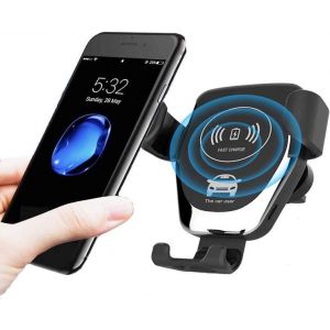 Support De Chargeur Sans Fil Pour Voiture Qi 10 W/7,5 W Pour Grille D'a&eacute;ration - Neuf