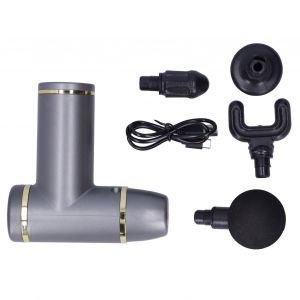 Hjlian Mini Appareil De Massage Domestique, Stimulateur Musculaire A 8 Vitesses Pour La Musculation, Gris - Neuf